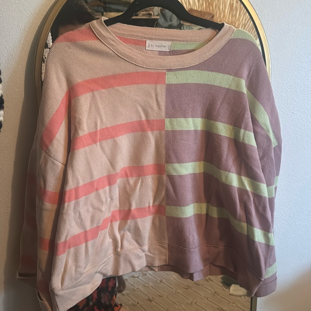 By together striped sweater size L